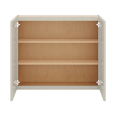 J&K Pebble B6 Wall Glass Cabinet - 36" W x 30" H (No Glass Insert)