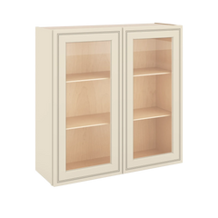 J&K Pearl Glazed H9 Wall Glass Cabinet - 36" W x 36" H (No Glass Insert)