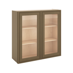 J&K Hazel H8 Wall Glass Cabinet - 36" W x 36" H (No Glass Insert)