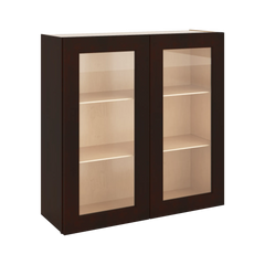 J&K Java Coffee S1 Wall Glass Cabinet - 36" W x 36" H (No Glass Insert)