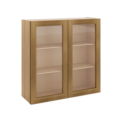 J&K Butterscotch B8 Wall Glass Cabinet - 36" W x 36" H (No Glass Insert)