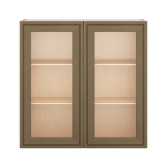 J&K Hazel H8 Wall Glass Cabinet - 36" W x 36" H (No Glass Insert)
