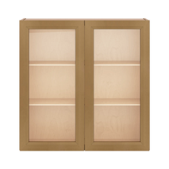 J&K Butterscotch B8 Wall Glass Cabinet - 36" W x 36" H (No Glass Insert)