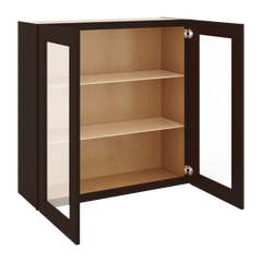 J&K Java Coffee S1 Wall Glass Cabinet - 36" W x 36" H (No Glass Insert)