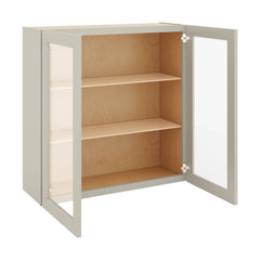J&K Pebble B6 Wall Glass Cabinet - 36" W x 36" H (No Glass Insert)