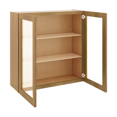J&K Butterscotch B8 Wall Glass Cabinet - 36" W x 36" H (No Glass Insert)