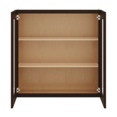 J&K Java Coffee S1 Wall Glass Cabinet - 36" W x 36" H (No Glass Insert)