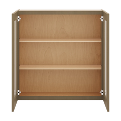 J&K Hazel H8 Wall Glass Cabinet - 36" W x 36" H (No Glass Insert)