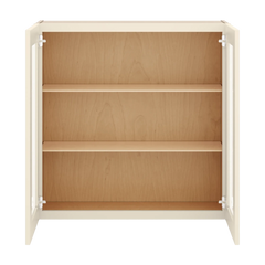 J&K Pearl Glazed H9 Wall Glass Cabinet - 36" W x 36" H (No Glass Insert)
