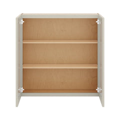 J&K Pebble B6 Wall Glass Cabinet - 36" W x 36" H (No Glass Insert)