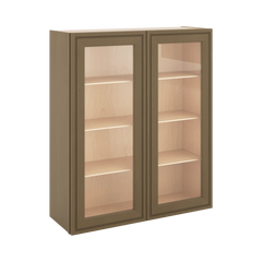 J&K Hazel H8 Wall Glass Cabinet - 36" W x 42" H (No Glass Insert)