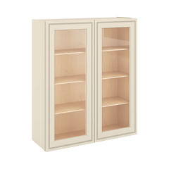 J&K Pearl Glazed H9 Wall Glass Cabinet - 36" W x 42" H (No Glass Insert)
