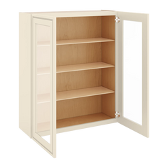 J&K Pearl Glazed H9 Wall Glass Cabinet - 36" W x 42" H (No Glass Insert)