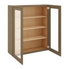 J&K Hazel H8 Wall Glass Cabinet - 36" W x 42" H (No Glass Insert)