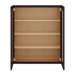J&K Java Coffee S1 Wall Glass Cabinet - 36" W x 42" H (No Glass Insert)