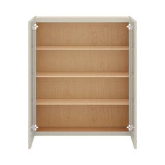 J&K Pebble B6 Wall Glass Cabinet - 36" W x 42" H (No Glass Insert)