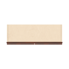 J&K Mahogany J5 Wall Glass Cabinet - 36" W x 42" H (No Glass Insert)