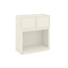 Modernform Cabinet Slim Dove White 27" W X 30" H X 12" D Microwave w/Bottom Shelf