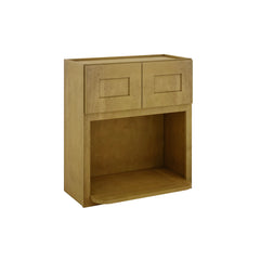Modernform Cabinet Natural Shaker 27" W X 30" H X 12" D Microwave w/Bottom Shelf