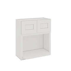 Modernform Cabinet White Shaker 27" W X 30" H X 12" D Microwave w/Bottom Shelf