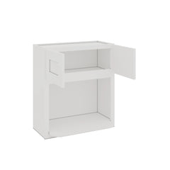 Modernform Cabinet White Shaker 27" W X 30" H X 12" D Microwave w/Bottom Shelf