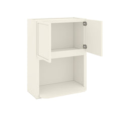 Modernform Cabinet Slim Dove White 27" W X 36" H X 12" D Microwave w/Bottom Shelf