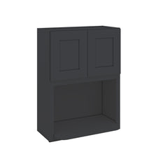 Modernform Cabinet Onyx Black Shaker 27" W X 36" H X 12" D Microwave w/Bottom Shelf