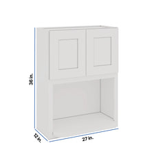 Modernform Cabinet White Shaker 27" W X 36" H X 12" D Microwave w/Bottom Shelf