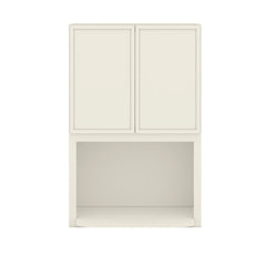 Modernform Cabinet Slim Dove White 27" W X 42" H X 12" D Microwave w/Bottom Shelf