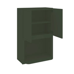 Modernform Cabinet Slim Sage Green 27" W X 42" H X 12" D Microwave w/Bottom Shelf