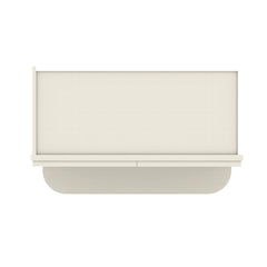 Modernform Cabinet Slim Dove White 27" W X 42" H X 12" D Microwave w/Bottom Shelf