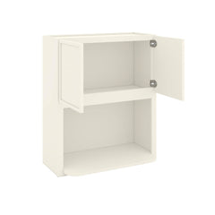 Modernform Cabinet Slim Dove White 30" W X 36" H X 12" D Microwave w/Bottom Shelf