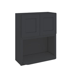 Modernform Cabinet Onyx Black Shaker 30" W X 36" H X 12" D Microwave w/Bottom Shelf