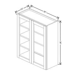 Wolf Classic York Grey Stain 30"W X 30"H Wall Prepped for Glass (Glass is NOT included)