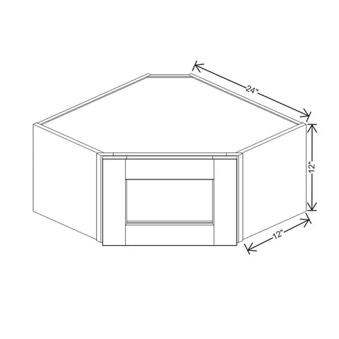 J&K Creme Glazed A7 Wall Diagonal Glass Insert- 24" W x 12" H (No Glass Insert)