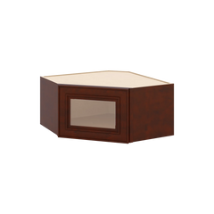 J&K Mahogany J5 Wall Diagonal Glass Insert- 24" W x 12" H (No Glass Insert)