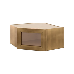 J&K Butterscotch B8 Wall Diagonal Glass Insert- 24" W x 12" H (No Glass Insert)