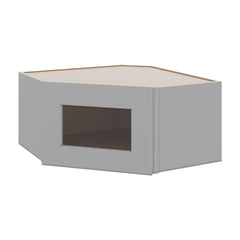 J&K Castle Grey S5 Wall Diagonal Glass Insert- 24" W x 12" H (No Glass Insert)