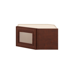 J&K Mahogany J5 Wall Diagonal Glass Insert- 24" W x 12" H (No Glass Insert)