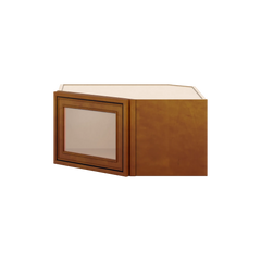 J&K Mocha Glazed K10 Wall Diagonal Glass Insert- 24" W x 12" H (No Glass Insert)