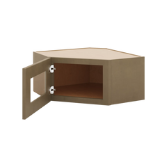 J&K Hazel H8 Wall Diagonal Glass Insert- 24" W x 12" H (No Glass Insert)