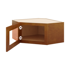 J&K Mocha Glazed K10 Wall Diagonal Glass Insert- 24" W x 12" H (No Glass Insert)