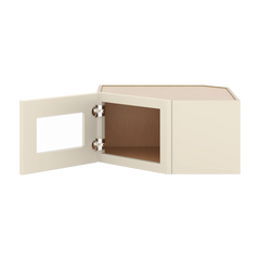 J&K Pearl Glazed H9 Wall Diagonal Glass Insert- 24" W x 12" H (No Glass Insert)