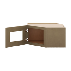 J&K Hazel H8 Wall Diagonal Glass Insert- 24" W x 12" H (No Glass Insert)