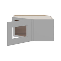 J&K Castle Grey S5 Wall Diagonal Glass Insert- 24" W x 12" H (No Glass Insert)