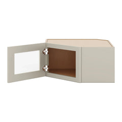 J&K Pebble B6 Wall Diagonal Glass Insert- 24" W x 12" H (No Glass Insert)