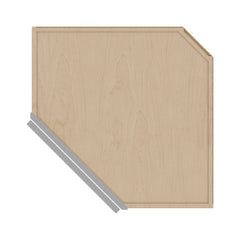 J&K Castle Grey S5 Wall Diagonal Glass Insert- 24" W x 12" H (No Glass Insert)