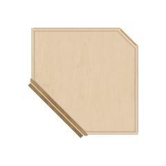J&K Butterscotch B8 Wall Diagonal Glass Insert- 24" W x 12" H (No Glass Insert)