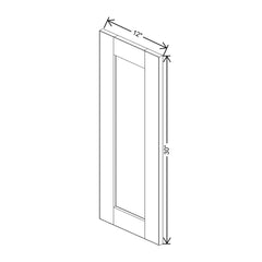 J&K Creme Glazed A7 Dummy Insert Door Glass 12" W x 30" H