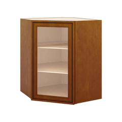 J&K Mocha Glazed K10 Wall Diagonal Glass Insert- 24" W x 30" H (No Glass Insert)